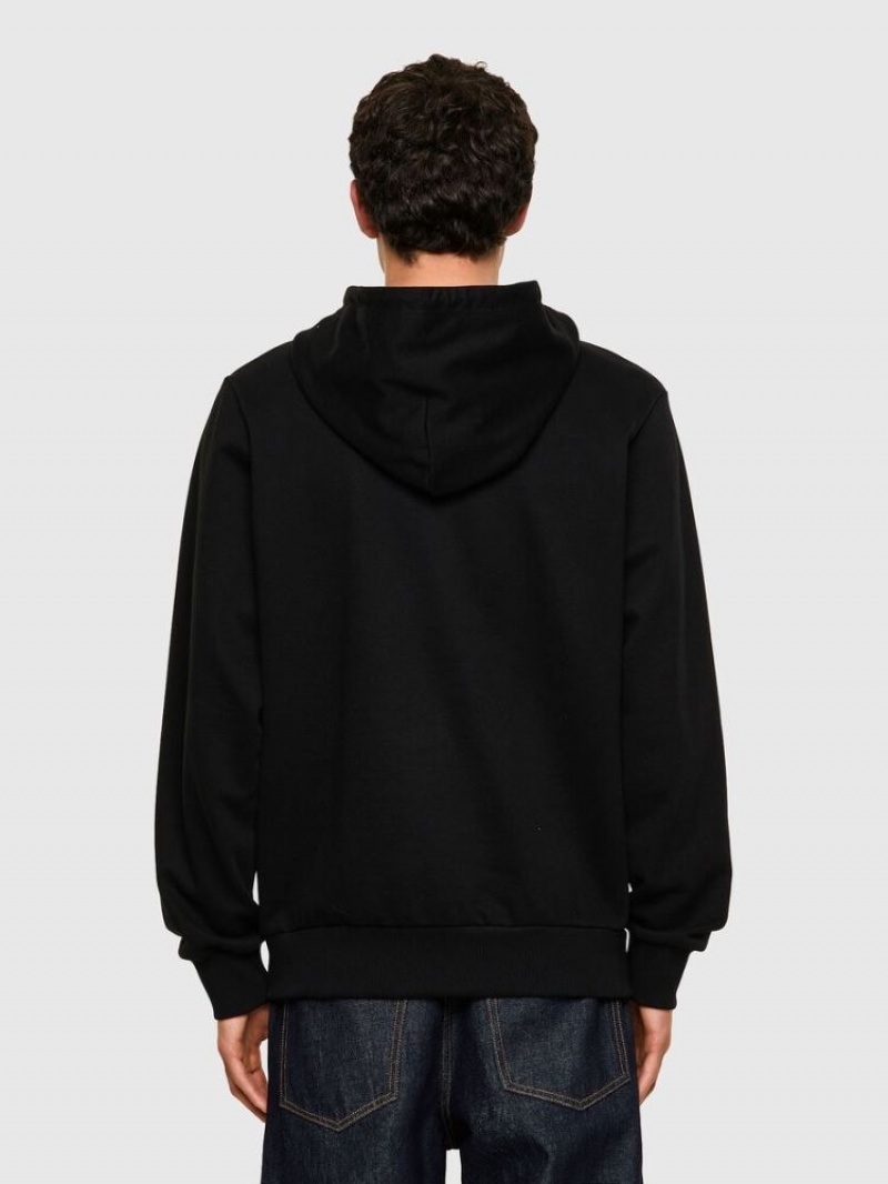 Black Diesel S Girk Hood K21 Men's Sweatshirts | 81540FXSQ