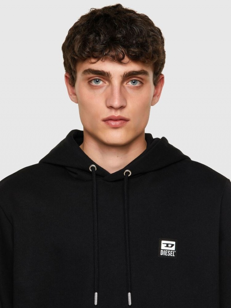 Black Diesel S Girk Hood K21 Men's Sweatshirts | 81540FXSQ