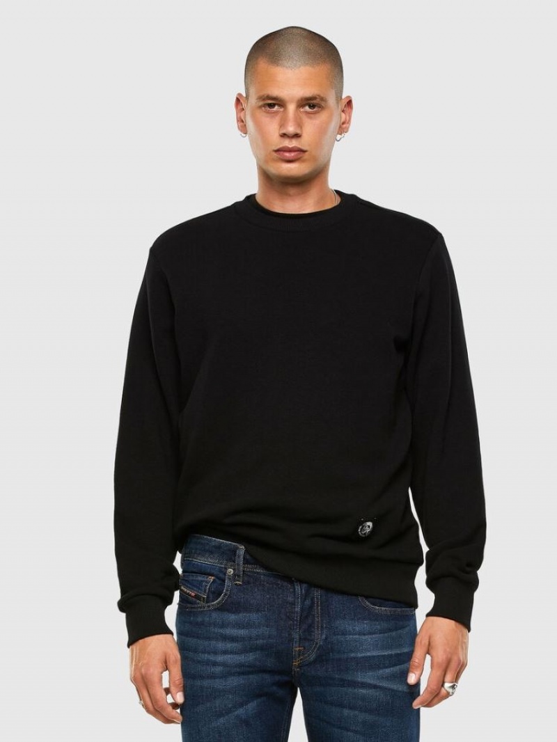 Black Diesel S Girk Mohi Men's Sweatshirts | 92354BRYM