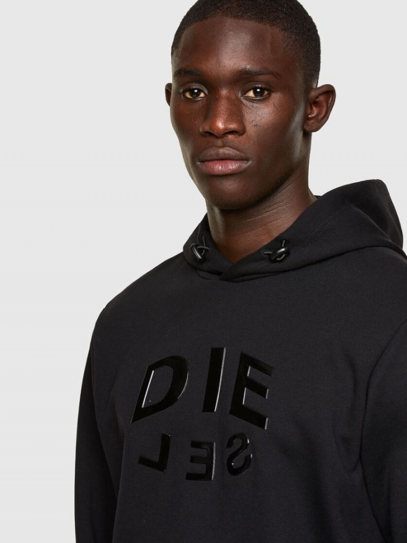 Black Diesel S Girkel Hood A60 Men's Sweatshirts | 65318LHFJ