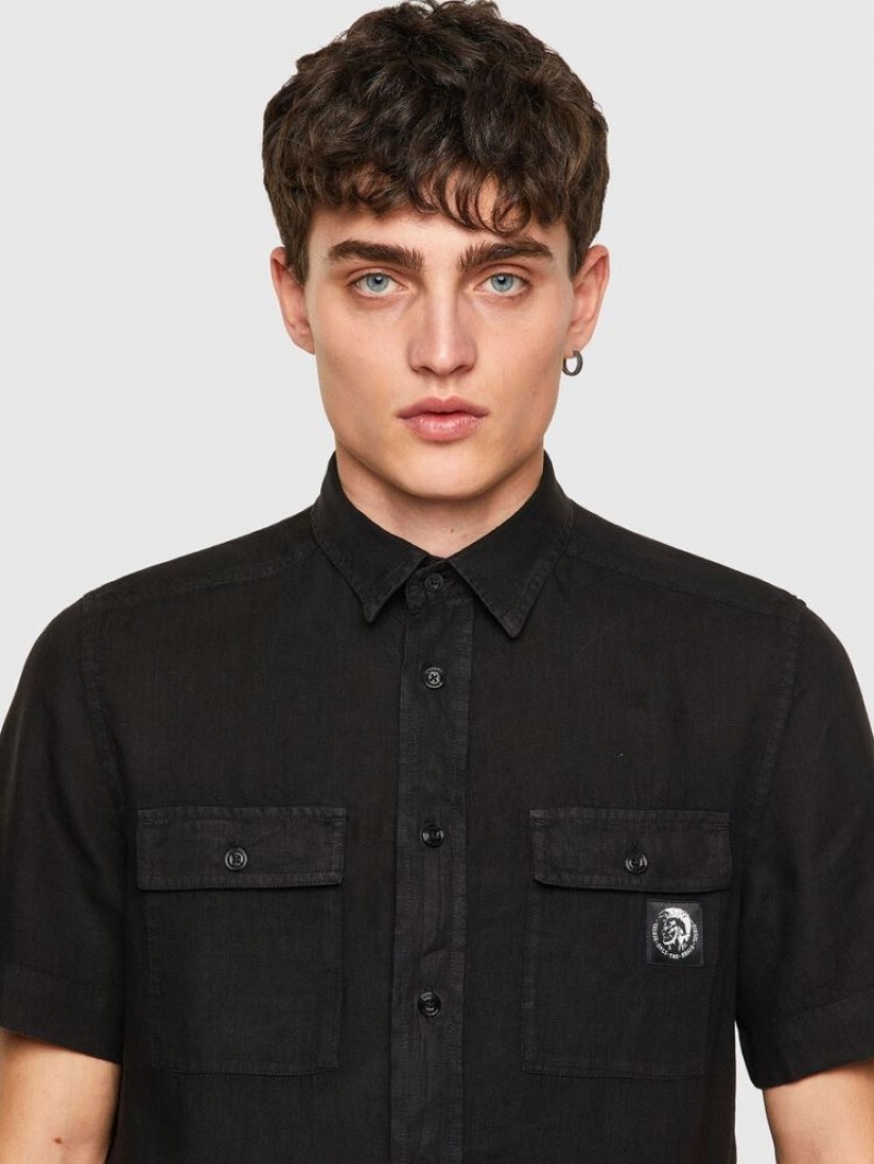 Black Diesel S Kiru Men's Shirts | 61248VTJW