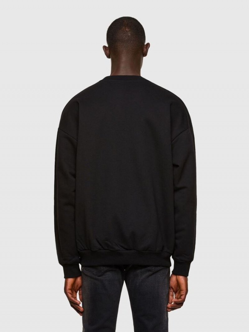 Black Diesel S Mart A90 Men's Sweatshirts | 54196DTHF