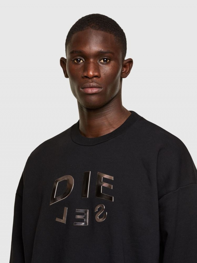 Black Diesel S Mart A90 Men's Sweatshirts | 54196DTHF