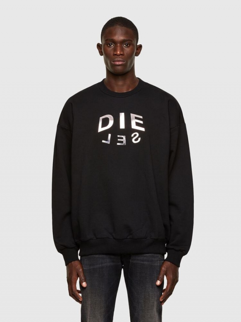 Black Diesel S Mart A90 Men\'s Sweatshirts | 54196DTHF