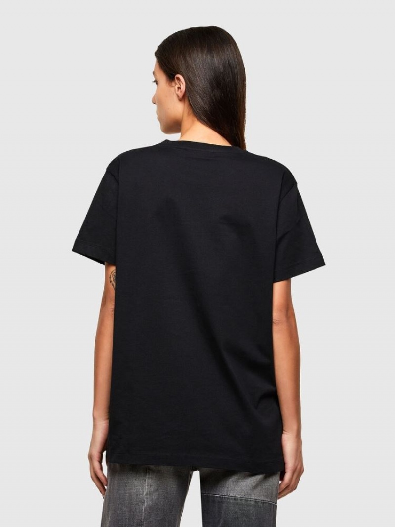 Black Diesel T Daria R3 Women's T Shirts | 43251GREC