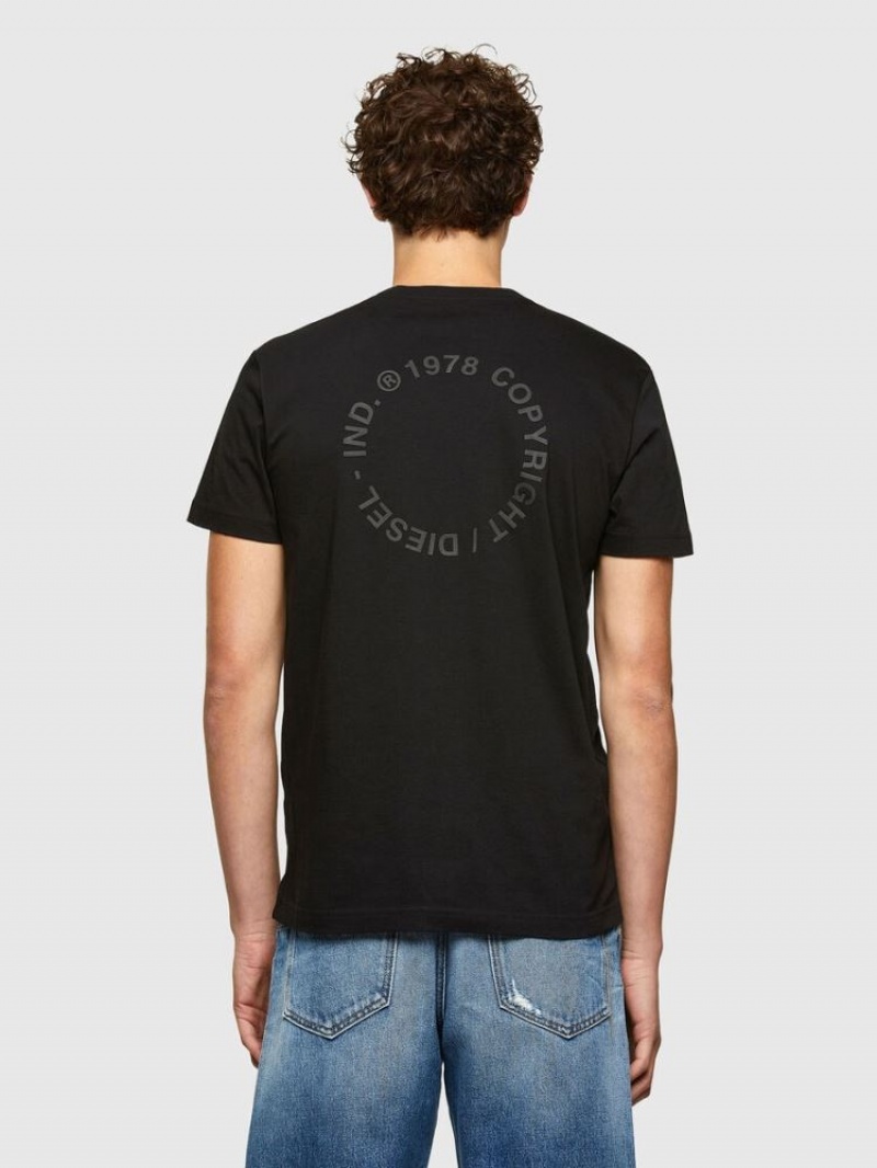 Black Diesel T Diegos A4 Men's T Shirts | 72156XYAH