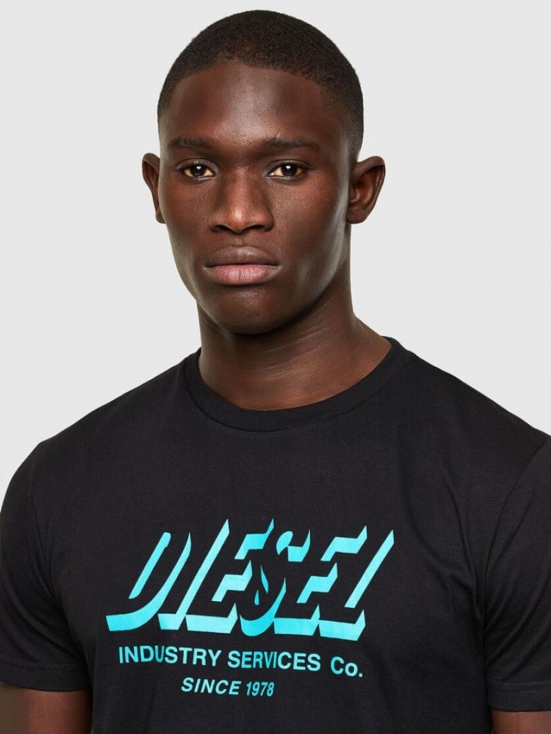 Black Diesel T Diegos A5 Men's T Shirts | 60917GPSL