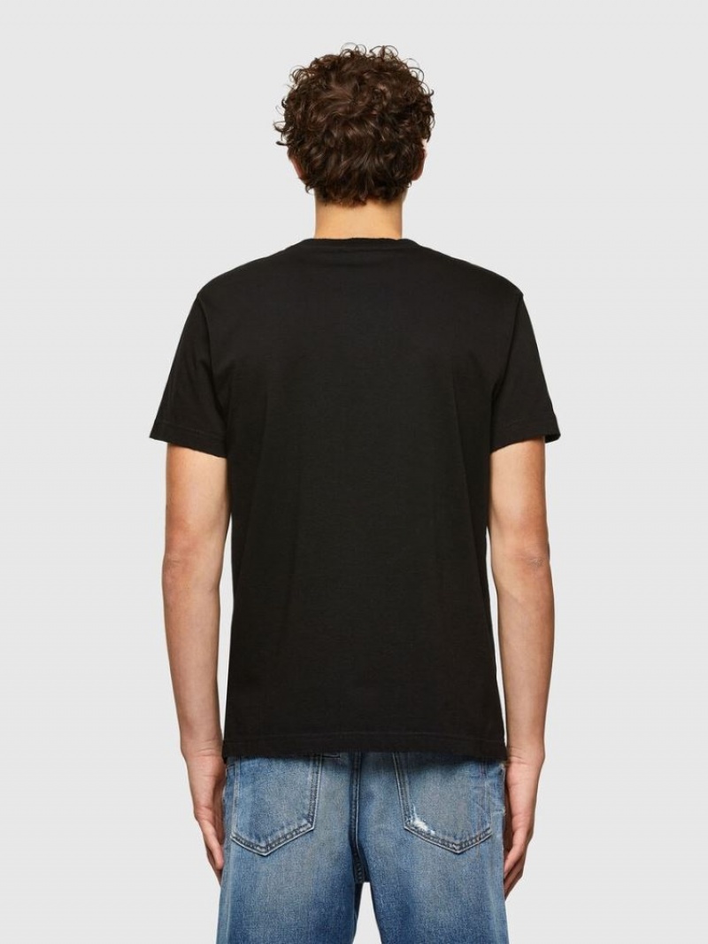 Black Diesel T Diegos A7 Men's T Shirts | 61279ACET