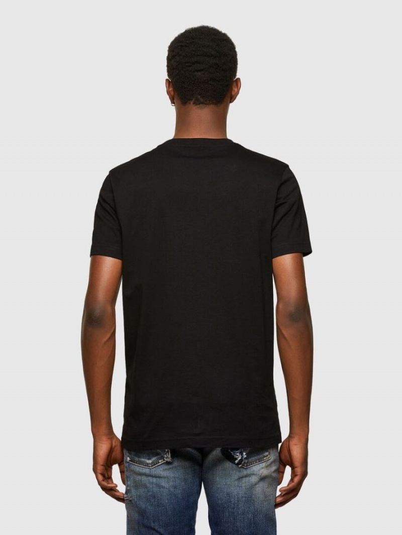 Black Diesel T Diegos K11 Men's T Shirts | 42390QHGR