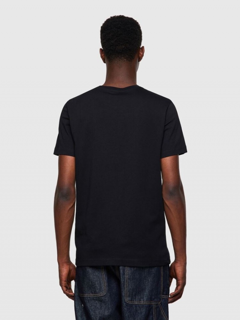 Black Diesel T Diegos K30 Men's T Shirts | 81260MFHS