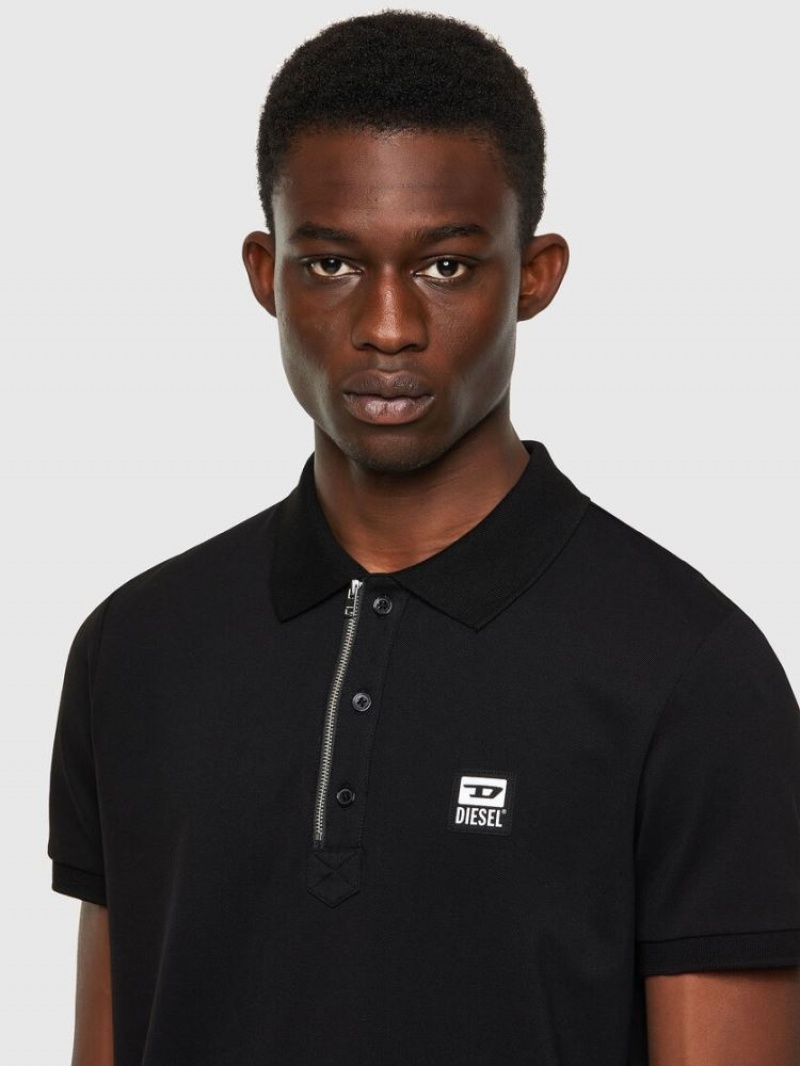 Black Diesel T Harry Men's Polos | 18642LBHT