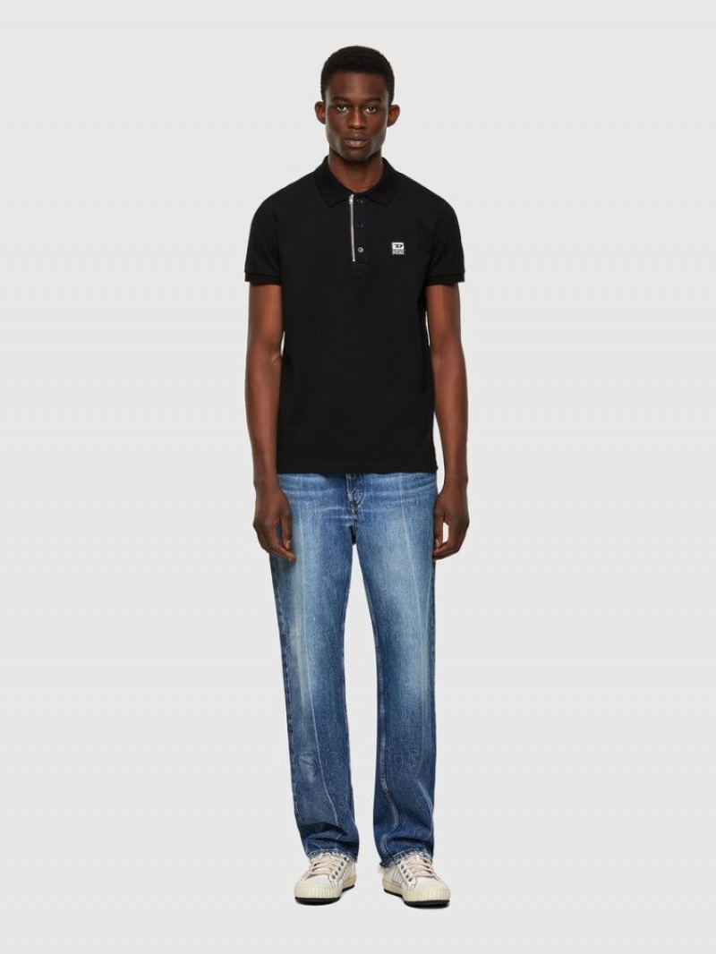 Black Diesel T Harry Men's Polos | 18642LBHT