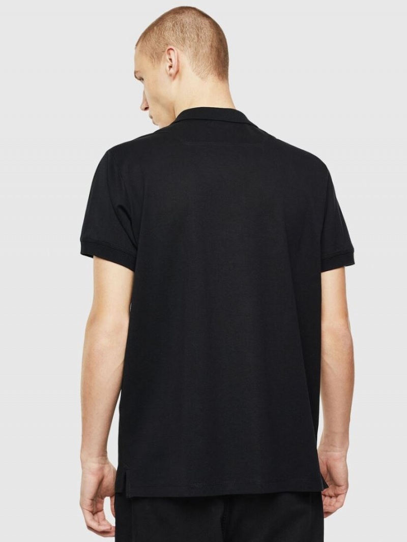 Black Diesel T Hart Men's Polos | 93027LIWD