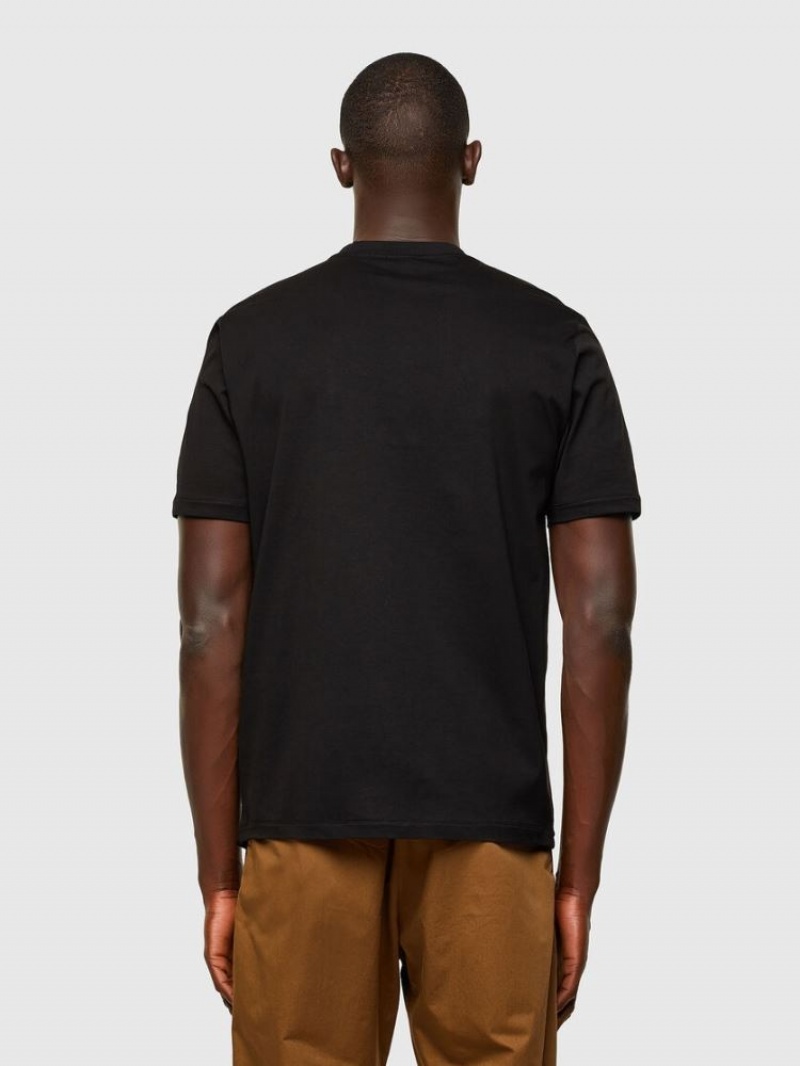 Black Diesel T Justy Men's T Shirts | 20759ULRI