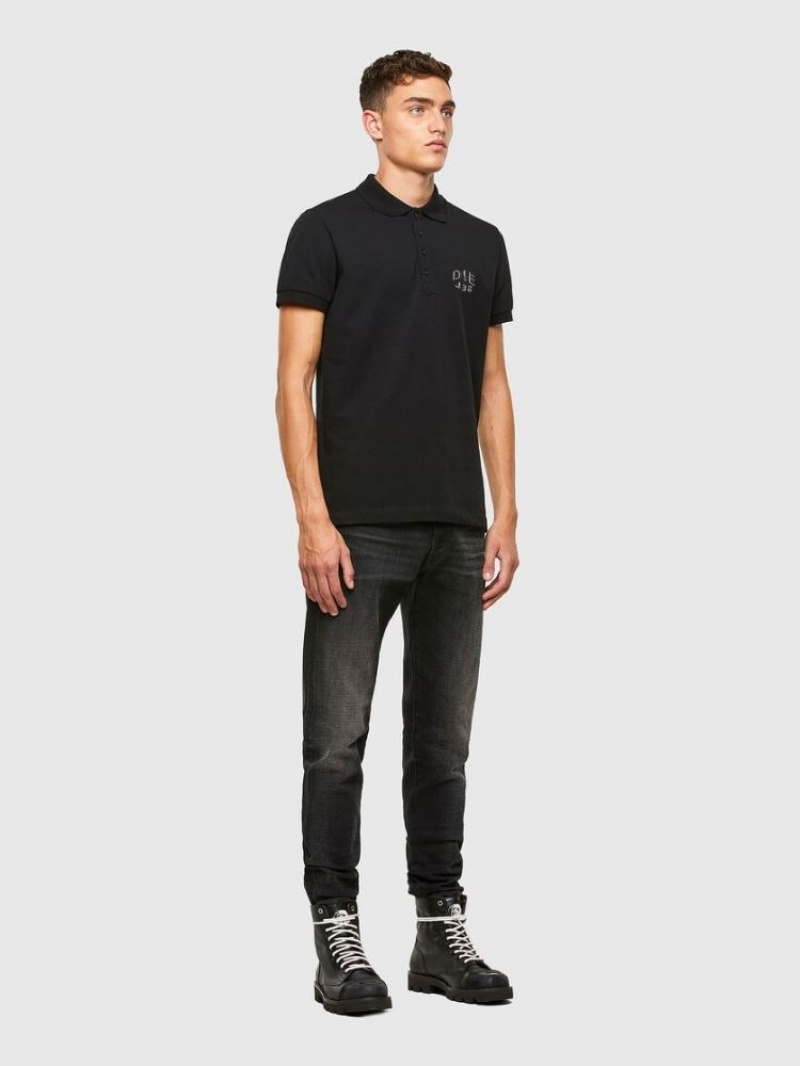 Black Diesel T Randy New A2 Men's Polos | 23561JLQI