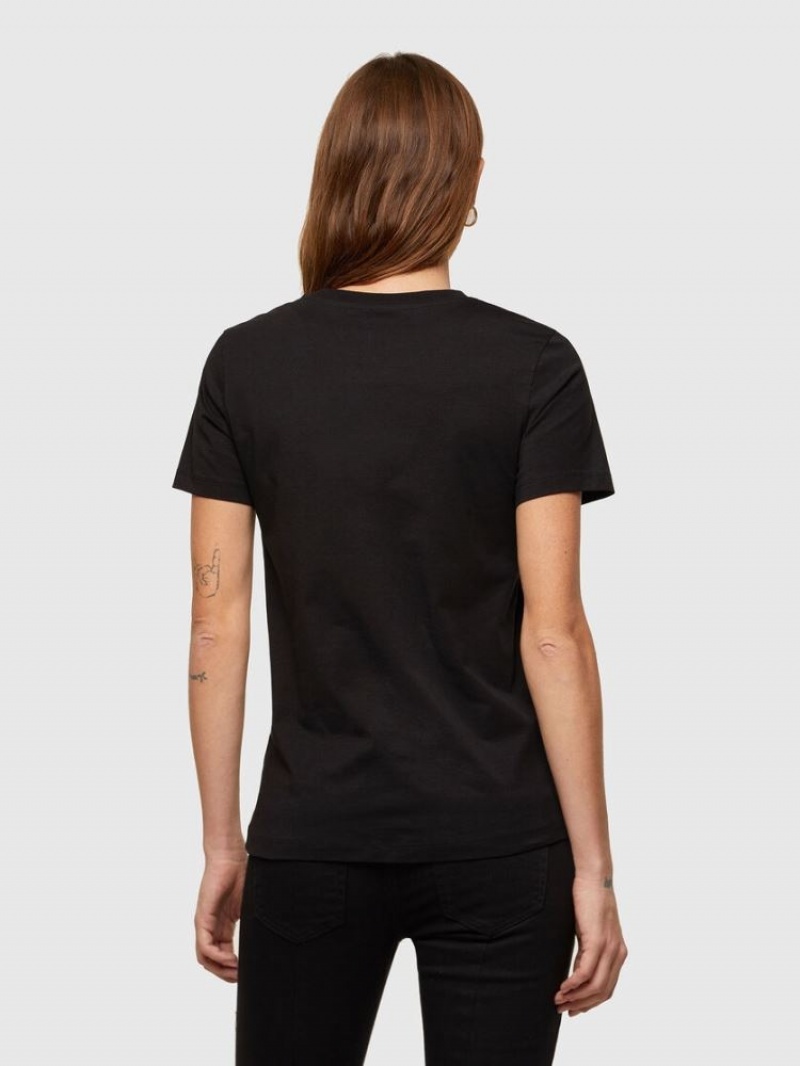 Black Diesel T Sily K9 Women's T Shirts | 58431GFKB