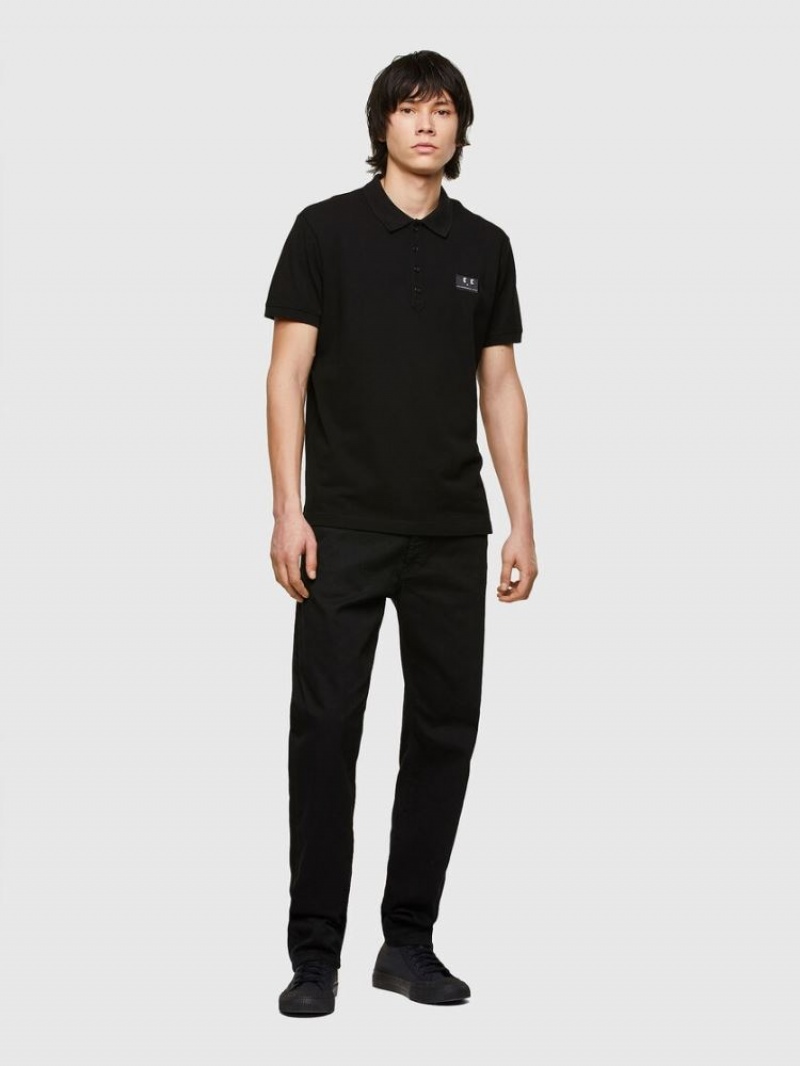 Black Diesel T Weet E1 Men's Polos | 06541ESDT