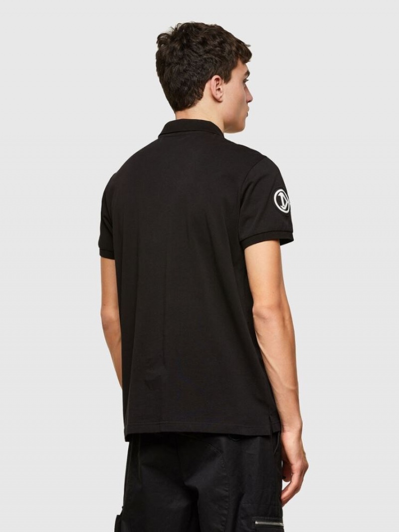 Black Diesel T Weet E2 Men's Polos | 69417GPMI