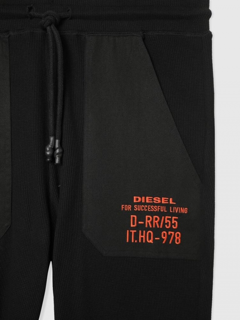 Black Diesel Umlb Peter W Men's Sweatpants | 73251UQAC