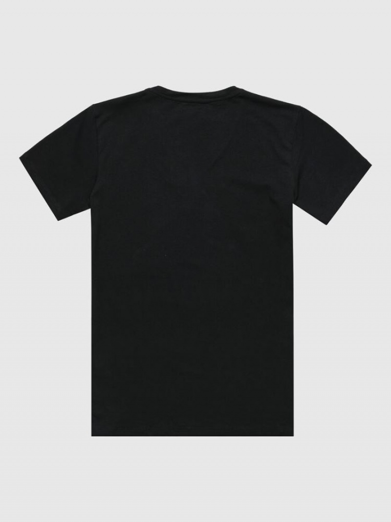 Black Diesel Umtee Michael Men's T Shirts | 14370VJHL