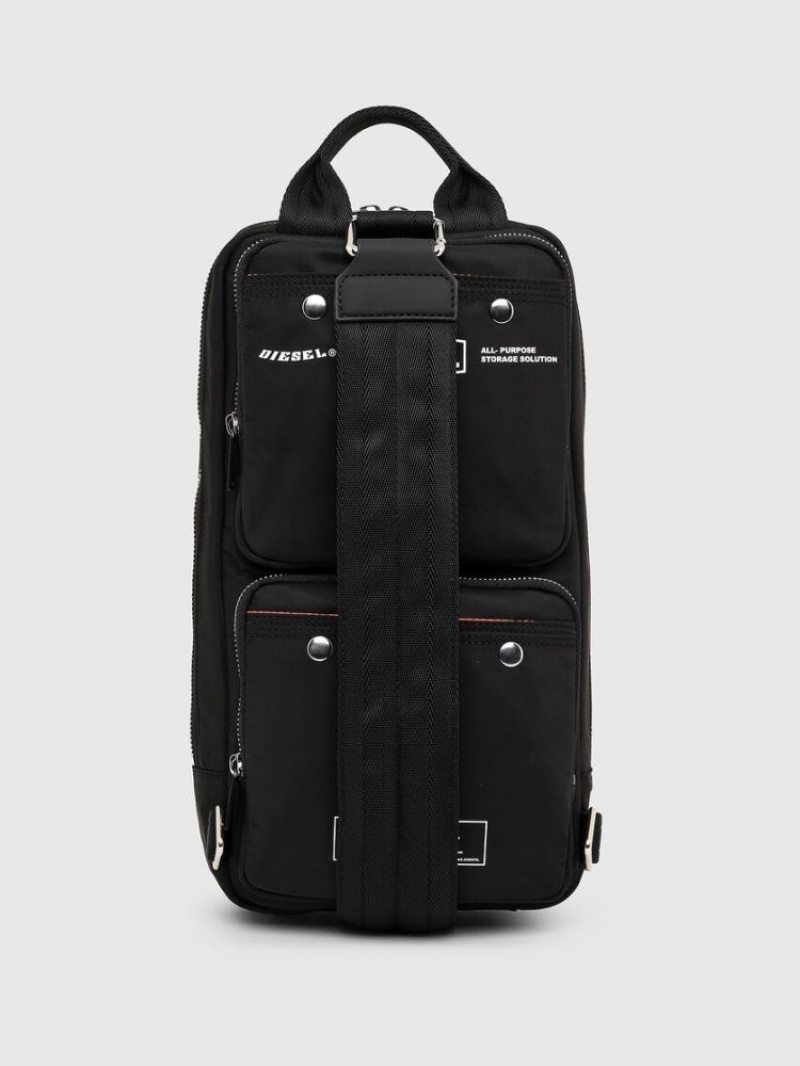 Black Diesel Vyrgo Men's Backpack | 30752GSFB