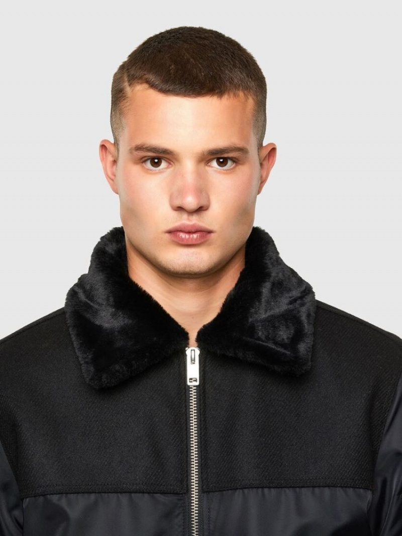 Black Diesel W Louis Men's Jackets | 76041PWSG