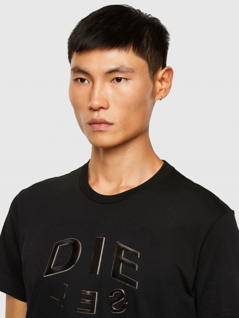 Black / Brown Diesel T Diegos A1 Men's T Shirts | 63207GCBH