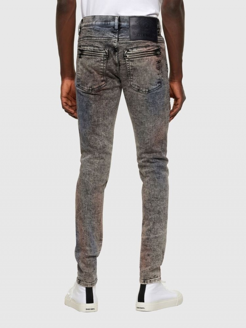 Black / Dark Grey Diesel D Amny Men's Skinny Jeans | 95374LNUK