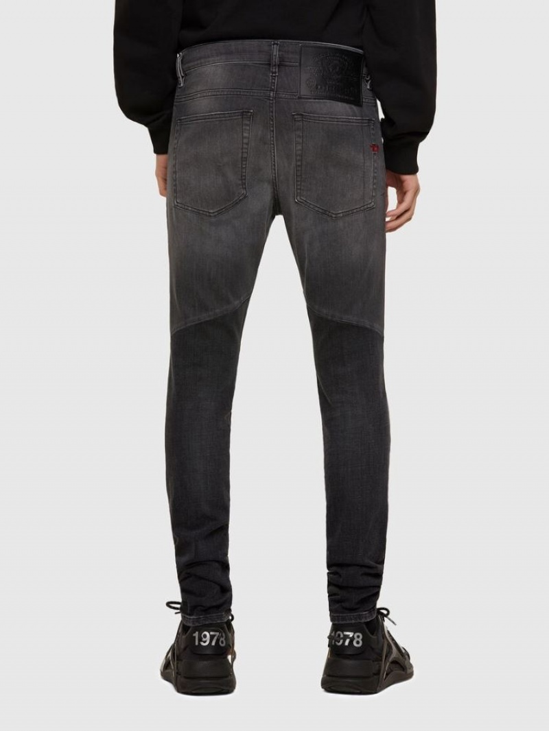 Black / Dark Grey Diesel D Amny Men's Skinny Jeans | 45780KUPW