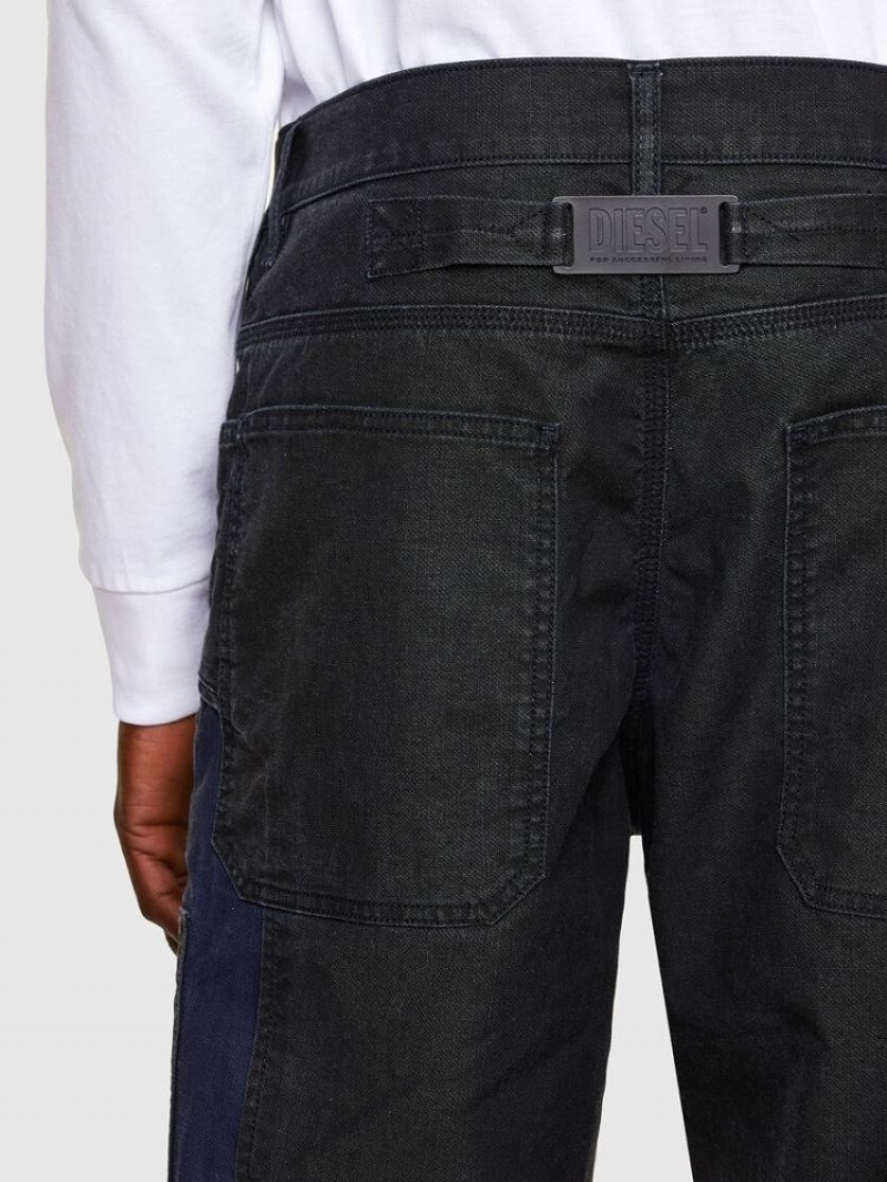 Black / Dark Grey Diesel D Eluxerr Men's Joggjeans | 57680PAOG