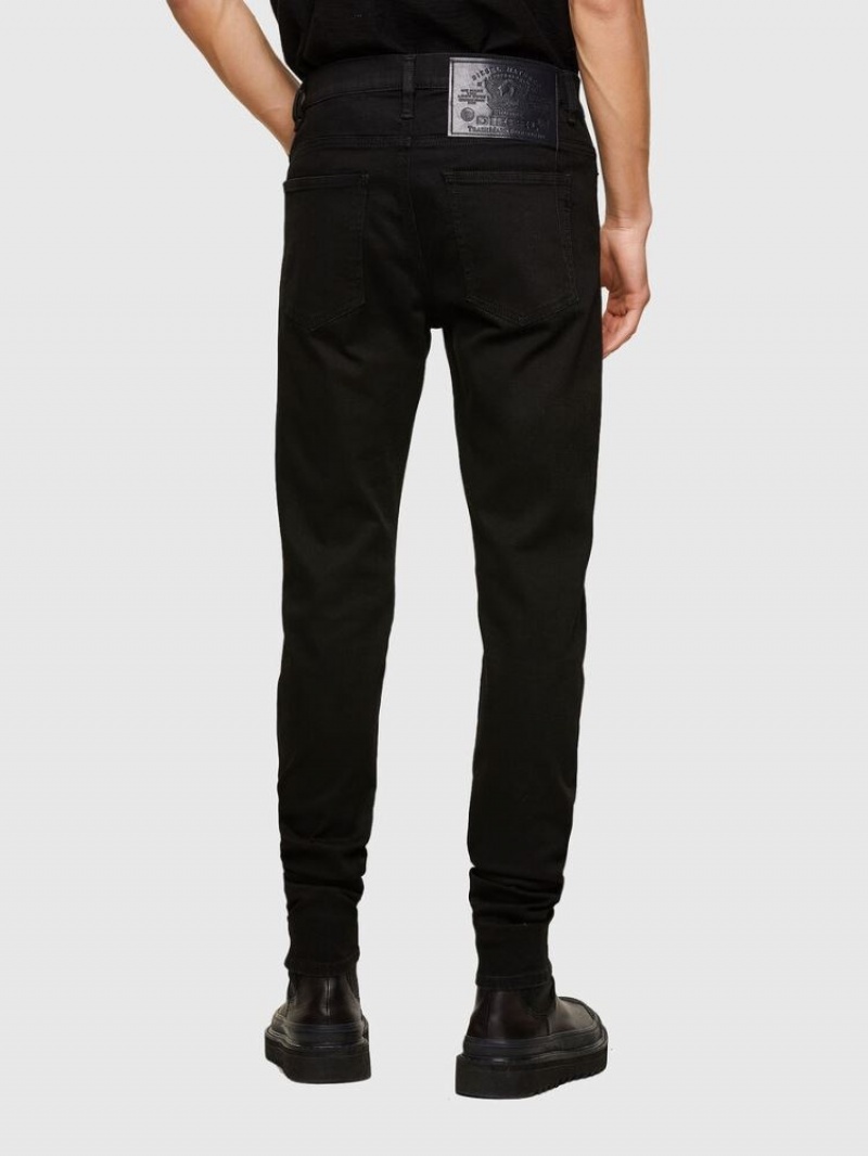 Black / Dark Grey Diesel D Istort Men's Skinny Jeans | 50274FMWA