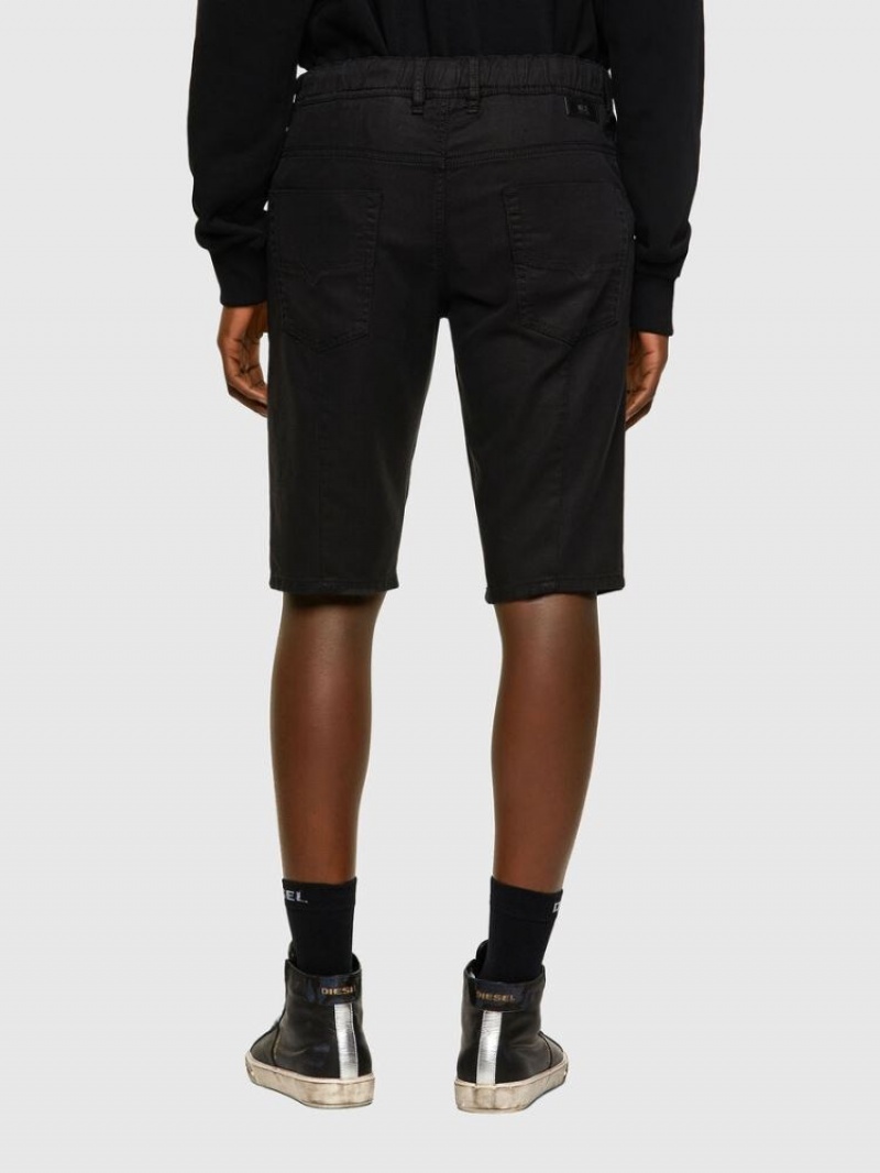 Black / Dark Grey Diesel D Krooshor Men's Shorts | 07596OMVX