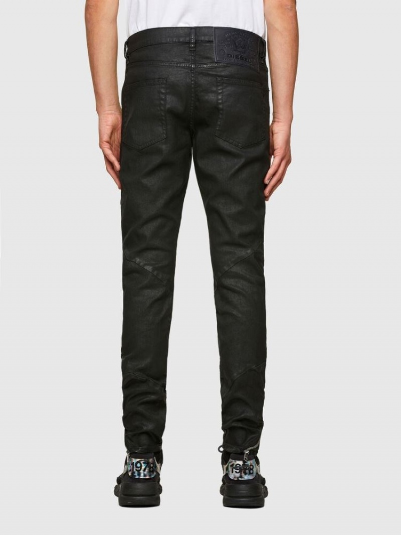 Black / Dark Grey Diesel D Strukt Men's Slim Jeans | 24685FEXI