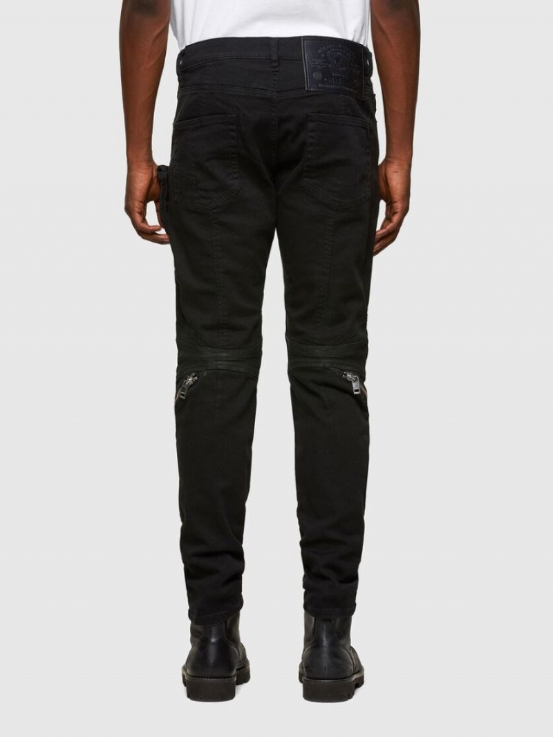 Black / Dark Grey Diesel D Strukt Men's Slim Jeans | 92816CTDH