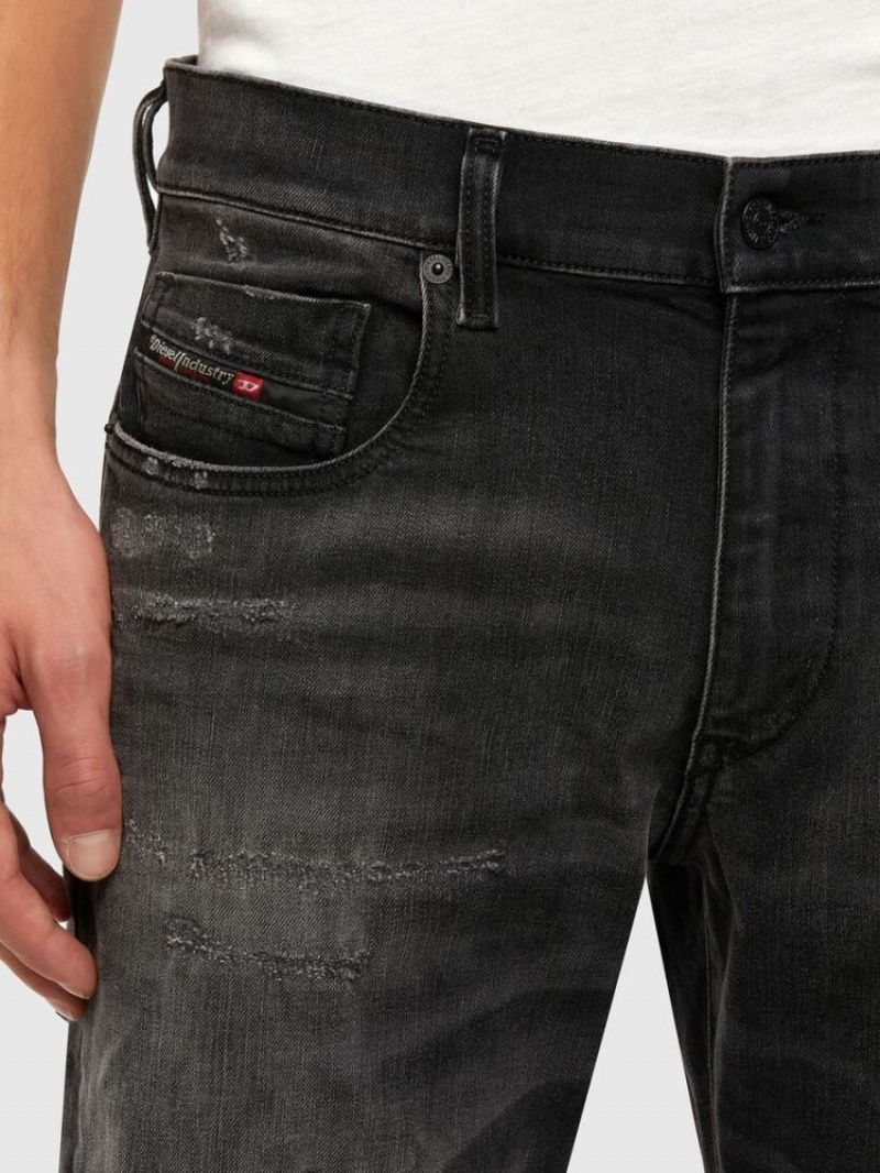 Black / Dark Grey Diesel D Strukt Men's Slim Jeans | 06483JZTL