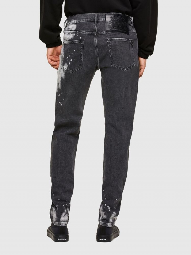 Black / Dark Grey Diesel D Strukt Men's Slim Jeans | 85420QPWR