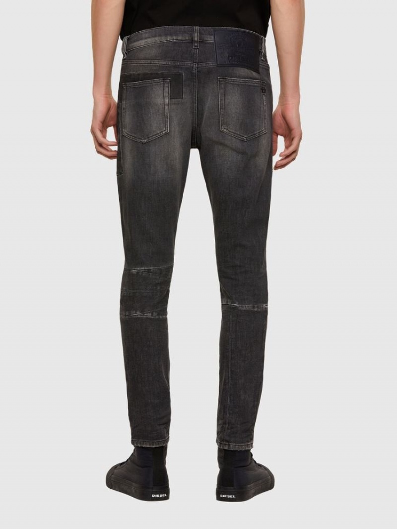 Black / Dark Grey Diesel D Strukt Men's Slim Jeans | 05739PBSL