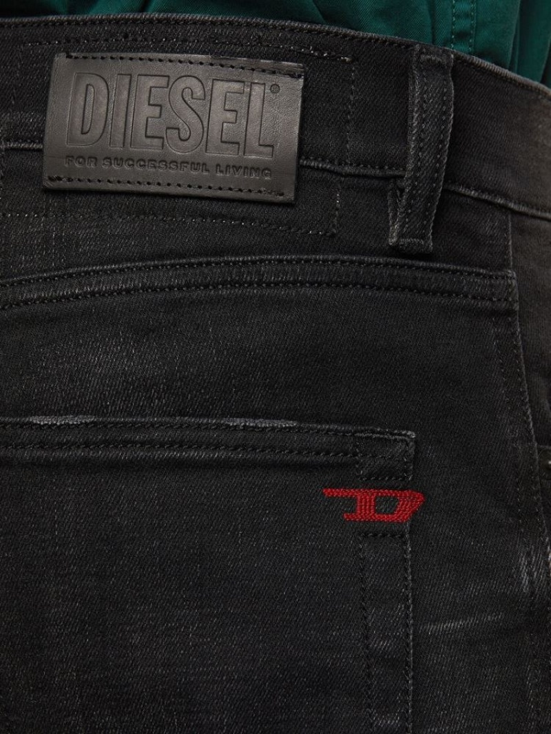 Black / Dark Grey Diesel D Strukt Men's Slim Jeans | 04789PJAC