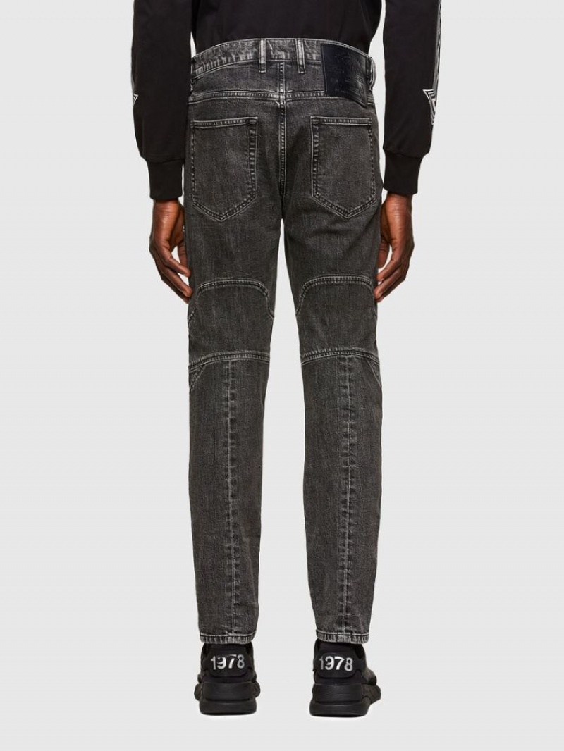 Black / Dark Grey Diesel D Vider Men's Carrot Jeans | 59432ZRMW