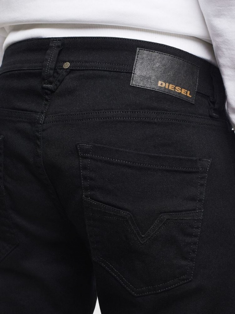 Black / Dark Grey Diesel Larkee Men's Straight Jeans | 53081ZVNF