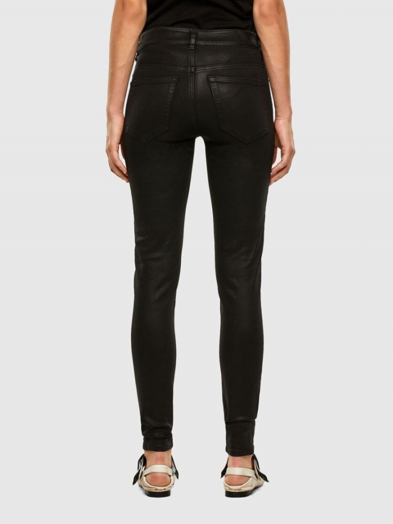 Black / Dark Grey Diesel Slandy Women's Skinny Jeans | 38205ONPH