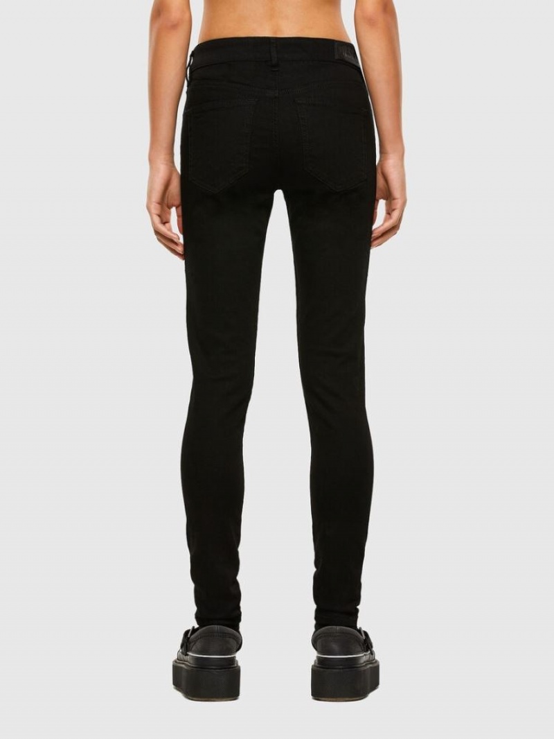 Black / Dark Grey Diesel Slandy Women's Skinny Jeans | 03185LAQS