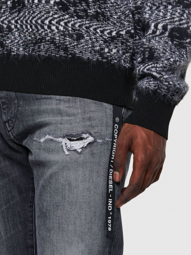 Black / Grey Diesel K Azotic Men's Sweaters | 98465TIHX