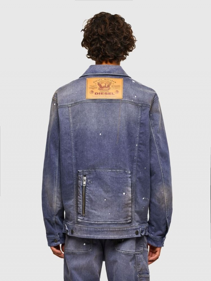 Blue Diesel D Antony Sp Men's Denim Jackets | 45761QXAP