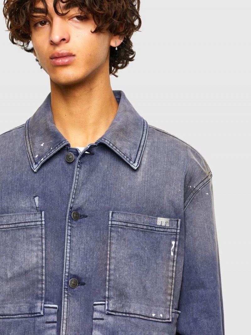 Blue Diesel D Antony Sp Men's Denim Jackets | 45761QXAP