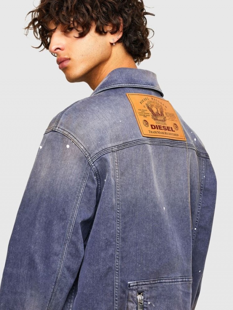 Blue Diesel D Antony Sp Men's Denim Jackets | 45761QXAP