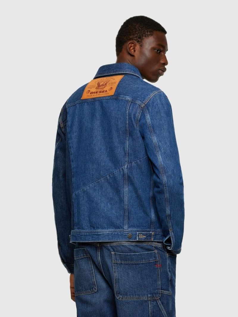 Blue Diesel D Cosnil Men's Denim Jackets | 60598SMRQ