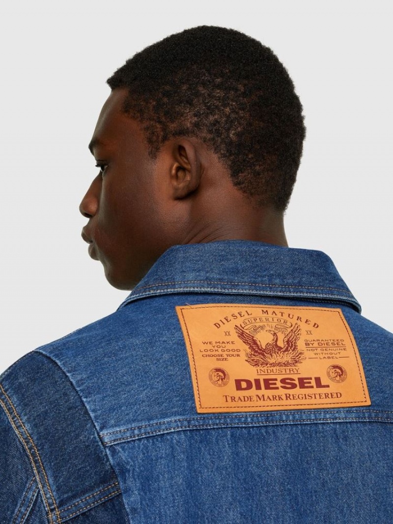 Blue Diesel D Cosnil Men's Denim Jackets | 60598SMRQ