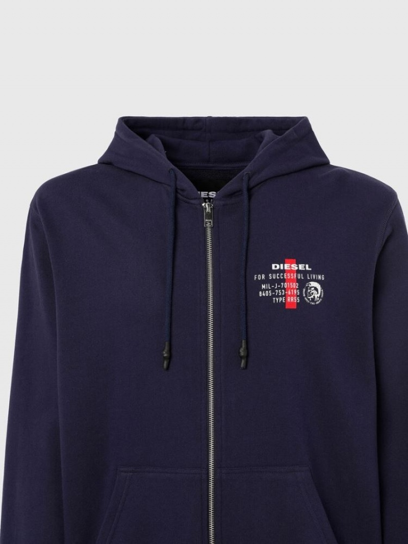 Blue Diesel Umlt Brandon Z Men's Hoodie | 39781KQOC