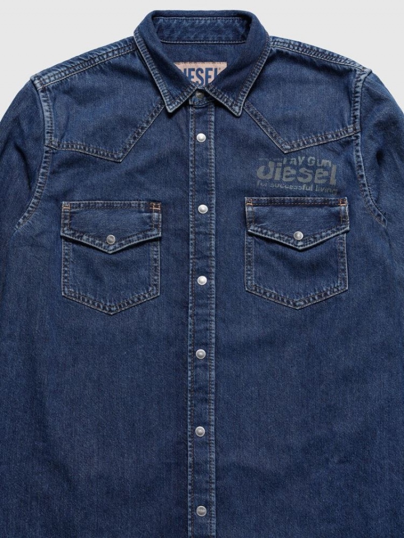 Blue Diesel Us D East P Men's Shirts | 16725NEMH